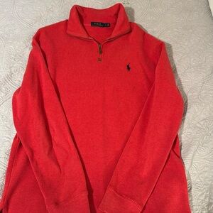 Light red/ salmon color polo sweater